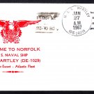 Destroyer Escort USS HARTLEY DE-1029 Visit to Norfolk Virginia Naval Cover