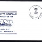 Destroyer Escort USS McCLOY DE-1038 Visit to Norfolk Virginia Naval Cover