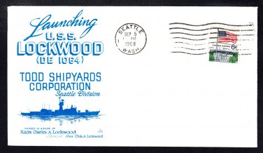 Destroyer Escort USS LOCKWOOD DE-1064 LAUNCHING Naval Cover