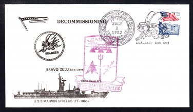 Fast Frigate USS MARVIN SHIELDS FF-1066 DECOMMISSIONING Naval Cover