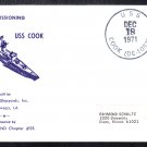Destroyer Escort USS COOK DE-1083 COMMISSIONING Naval Cover