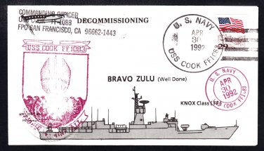 Fast Frigate USS COOK FF-1083 DECOMMISSIONING Naval Cover