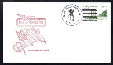 Fast Frigate USS McCANDLESS FF-1084 ARMED FORCES DAY Naval Cover