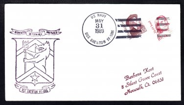 Fast Frigate USS BREWTON FF-1086 Ship's Cachet Naval Cover