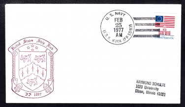 Fast Frigate USS KIRK FF-1087 Ship's Cachet Naval Cover