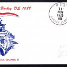 Destroyer Escort USS BARBEY DE-1088 COMMISSIONING Naval Cover