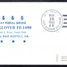 Fast Frigate USS GLOVER FF-1098 LAST DAY OF POSTAL SERVICE Naval Cover
