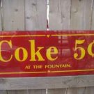 COKE GLASS SIGN