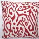 Red Animal Print Accent Pillow