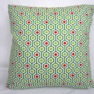 Green Mod Print Accent Pillow