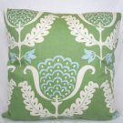 Green Brocade Accent Pillow