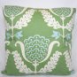 Green Brocade Accent Pillow