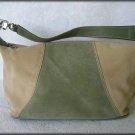 Liz Claiborne Natural Leather and Suede Handbag - Hobo Style Purse - FREE Shipping