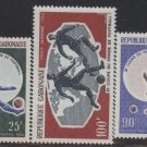 Gabon SC#C45,195-196 of 1966,Whole set of 3, 8th World Cup Soccer Championship in England, Mint, VF