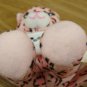 McDonalds 2009 Builld A Bear Workshop Pawfect Pink Leopard Fluff Plush Doll