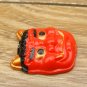 Japanese Mini Noh Mask Kabuki Kagura Traditional Aka Oni Mask Model Figure