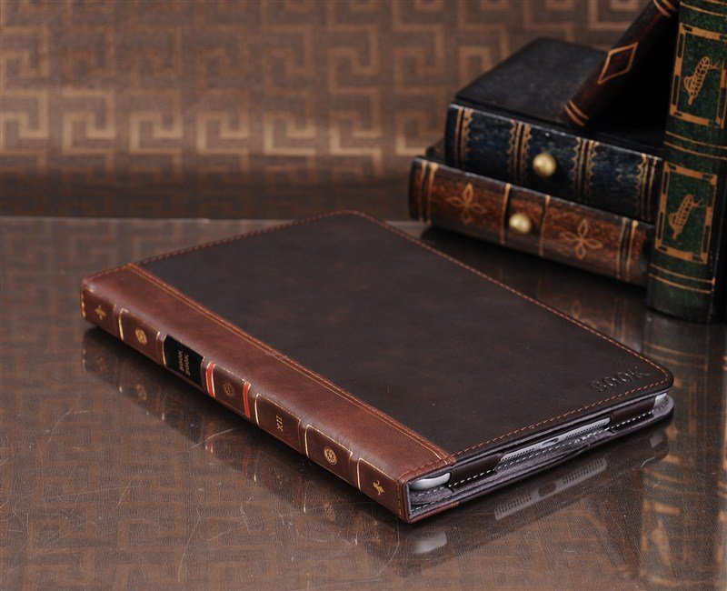 Leather Ipad Mini 1, 2 and 3 Brown Book Case Cover