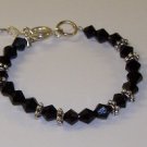 3 Years: Black Swarovski Crystal Baby Bracelet