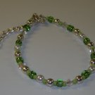 4 Years: Green Beads & Swarovski Crystals Baby Bracelet