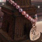 0-6 Months: Purple Haze Czech Glass and Charm Bracelet