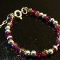 24 Months: Fuschia Czech Glass Baby & Toddler Bracelet