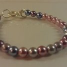 18 Months: Purple Haze Czech Glass Baby Bracelet