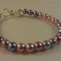 5 Years: Purple Haze Czech Glass Baby Bracelet