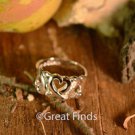 Sterling Silver Three Hart Ring
