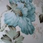 Two Vintage Floral Cream and Light Blue Pillow Covers