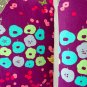 Two Echino Kokka Purple Bird and Floral Pillow Covers