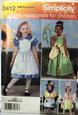 #0412 SIMPLICITY COSTUMES FOR CHILDREN SIZE A PATTERN