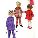Girls 70s Lined Coat Vintage Sewing Pattern Style 3341 Size 1