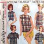 60s Vintage Blouse Sewing Pattern Simplicity 5326 Bust 31