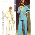 70s Hippie Top & Wide Pants Vintage Sewing Pattern Simplicity 6895 Bust 38
