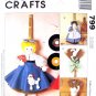 Broom Dolls Craft Sewing Pattern McCall's 8707/ 799 UNCUT Girls, Cat & Bunny
