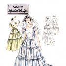 Vogue 4093 Vintage 1940s Wedding Dress Sewing Pattern Special Design Bridesmaid Dress Bust 30