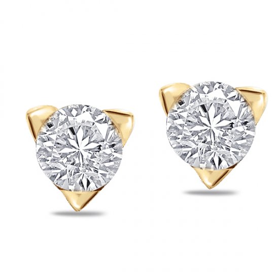 1 Carat Diamond Solitaire Earring