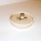 OTAGIRI HAND PAINTED OWL ASHTRAY
