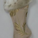 Ecru Silk Fern Ballet Slipper Christmas Stocking