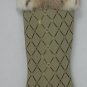 Green Lattice Boot Christmas Stocking