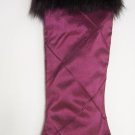 Hot Pink Silk Boot Christmas Stocking