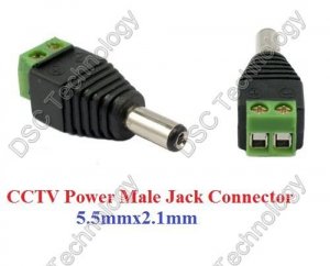 10pcs - 2.1x5.5mm CCTV camera DC Power Male Jack Connector