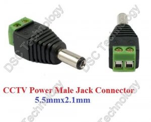 10pcs - 2.1x5.5mm CCTV camera DC Power Male Jack Connector