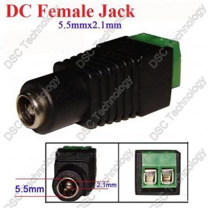 20pcs -2.1X5.5mm CCTV camera DC Power Female Jack Connector