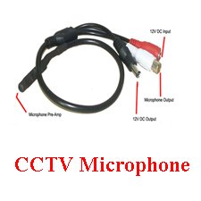1pc Wide Range Microphone for CCTV Security Camera DC