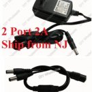 2 Port 12V DC 2A Power Supply for Surveillance Cameras