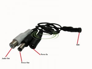 SPY Microphone for CCTV Security Camera DC Output Port