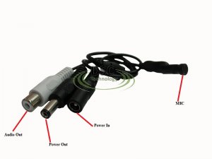 Pre-Amp Hidden Microphone RCA Power in/out CCTV
