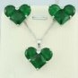Exquisite Green Lady Pendant Earrings Set