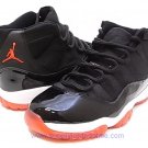 NIKE Air Jordan 11 XI Retro Shoes Black Varsity Red White 136046-061